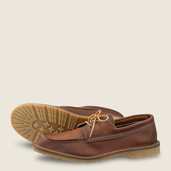 Red Wing Oxford Erkek - Weekender Camp Moc -R Rough & Tough Deri - Kahverengi - 01SDMJQBZ